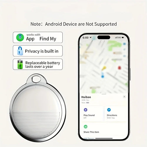 Dispositivo Anti-Pérdida GPS para Mascotas, Mayores y Niños – Sin Instalación, Compatible con iOS